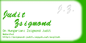 judit zsigmond business card